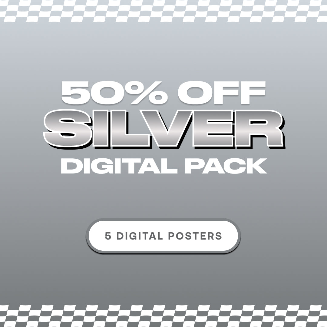 50% OFF: Silver Digital Pack [5 Digital Posters]